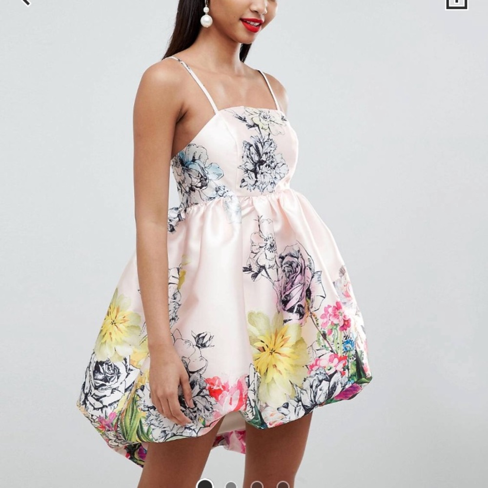 ASOS Design Mini Semi Formal Holiday Dress
